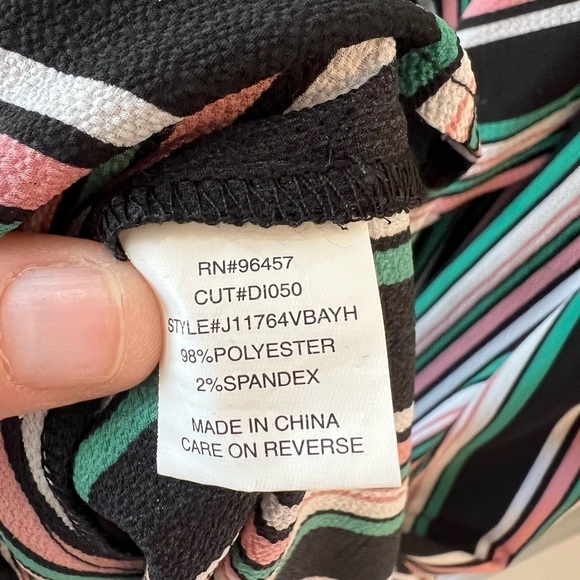 Charming Charlie Dress multi color with tie front size M - Picture 7 of 9